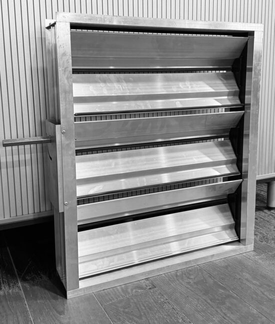 Insulated Rectangular Multi-Blade Aluminum Control Damper 500x600 mm